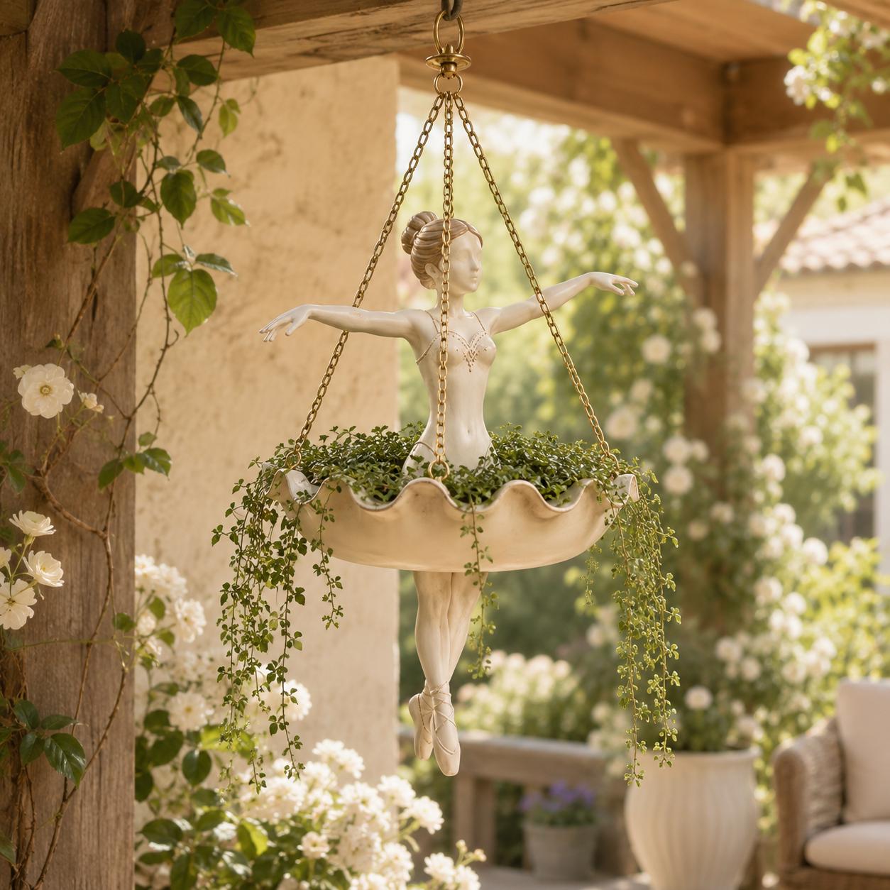 🩰 Turn Your Garden Into A Magical Flower Paradise ✨ Hanging Ballerina Planter