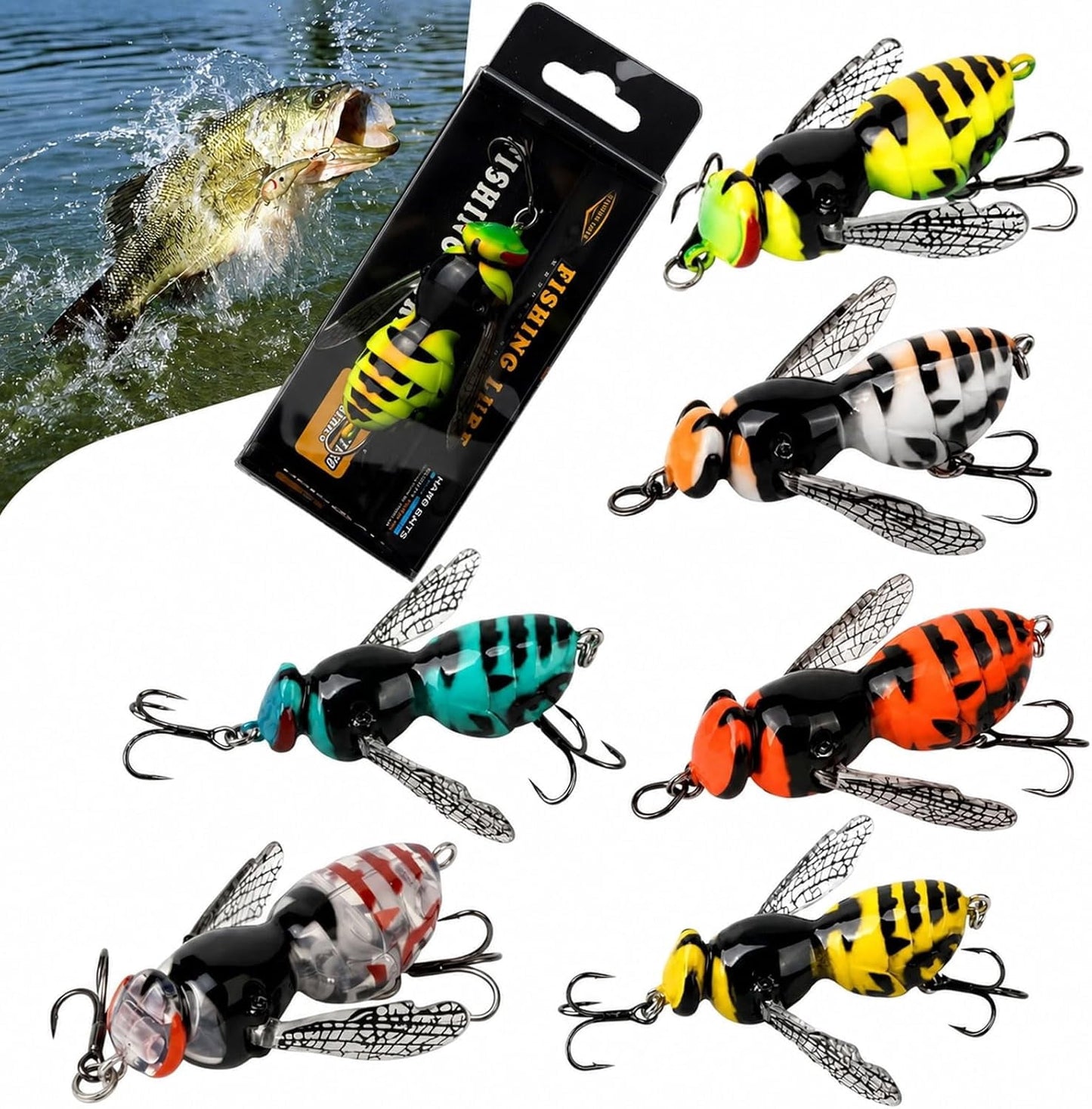 ✨🐝 Bionic Wasp Topwater Lure That Triggers Explosive Strikes