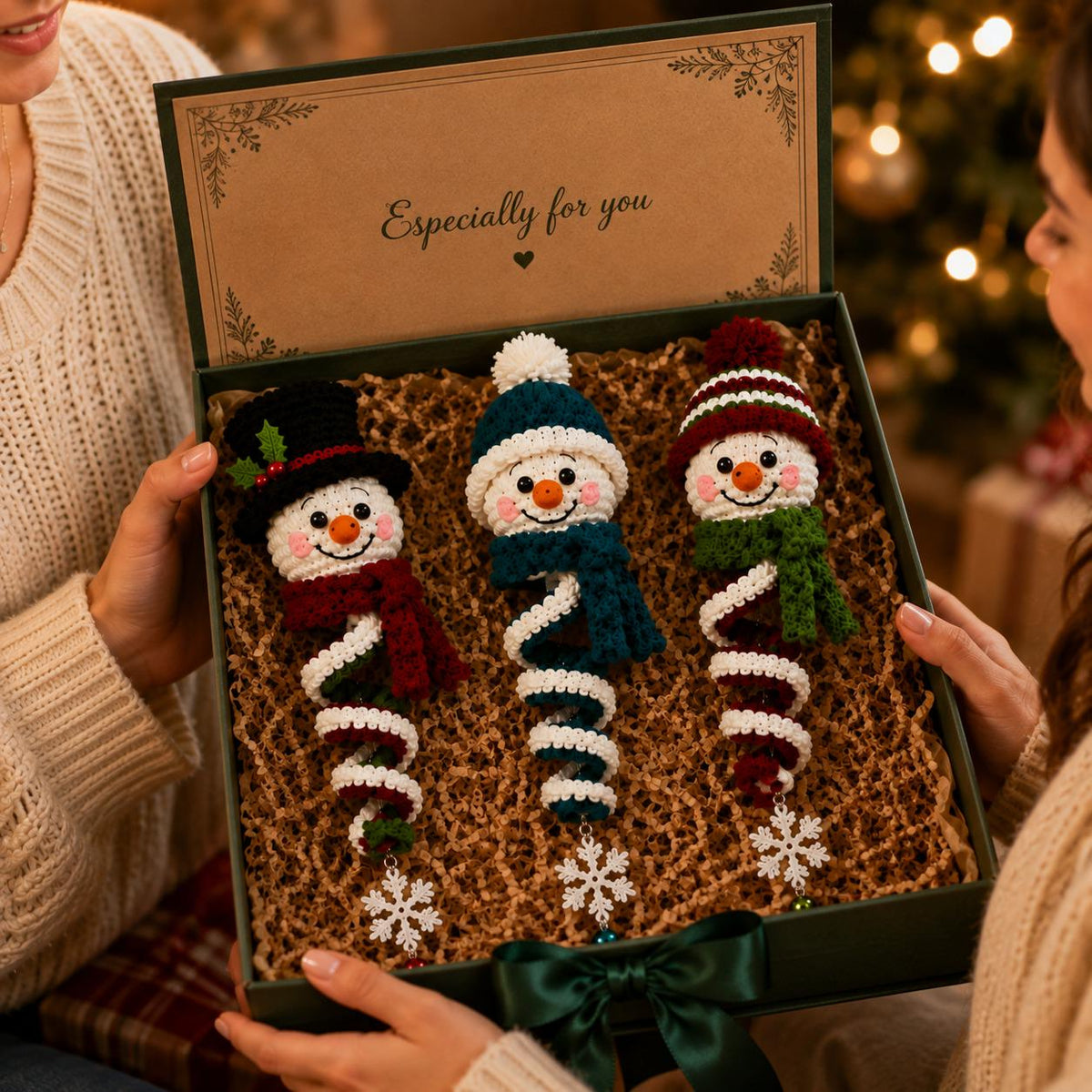 🎅HOT SALE 48% OFF - 🌲🔥Crochet Snowman Spiral Ornament DIY Kit