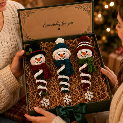 🎅HOT SALE 48% OFF - 🌲🔥Crochet Snowman Spiral Ornament DIY Kit