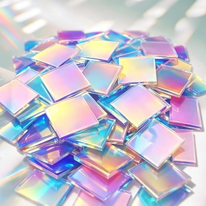 Holographic Acrylic Cubes – Dynamic Rainbow Light & Shadow
