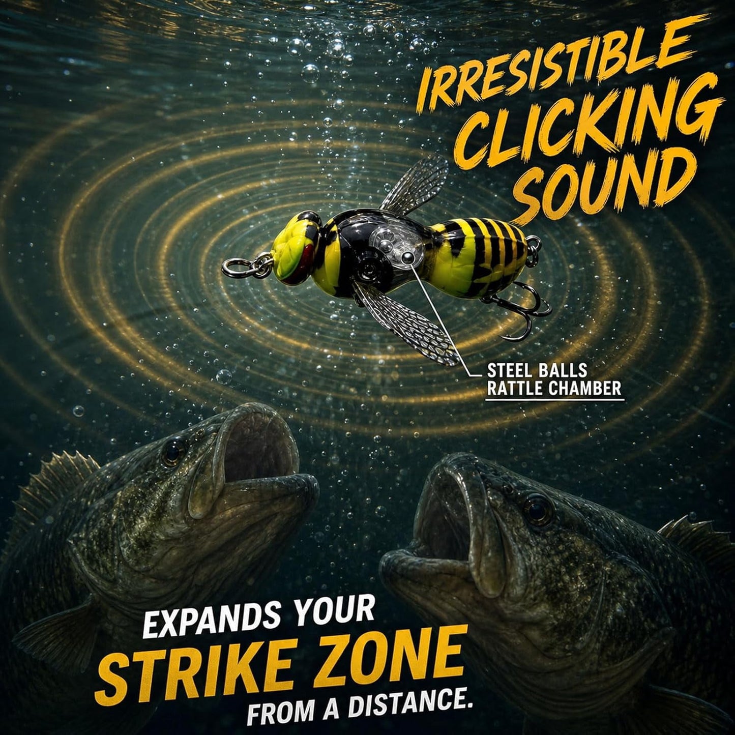 ✨🐝 Bionic Wasp Topwater Lure That Triggers Explosive Strikes