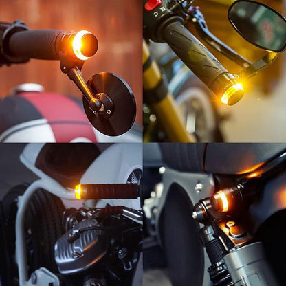 Motorcycle Handlebar LED Turn Signal Lights – High-Brightness 12V Universal Fit
