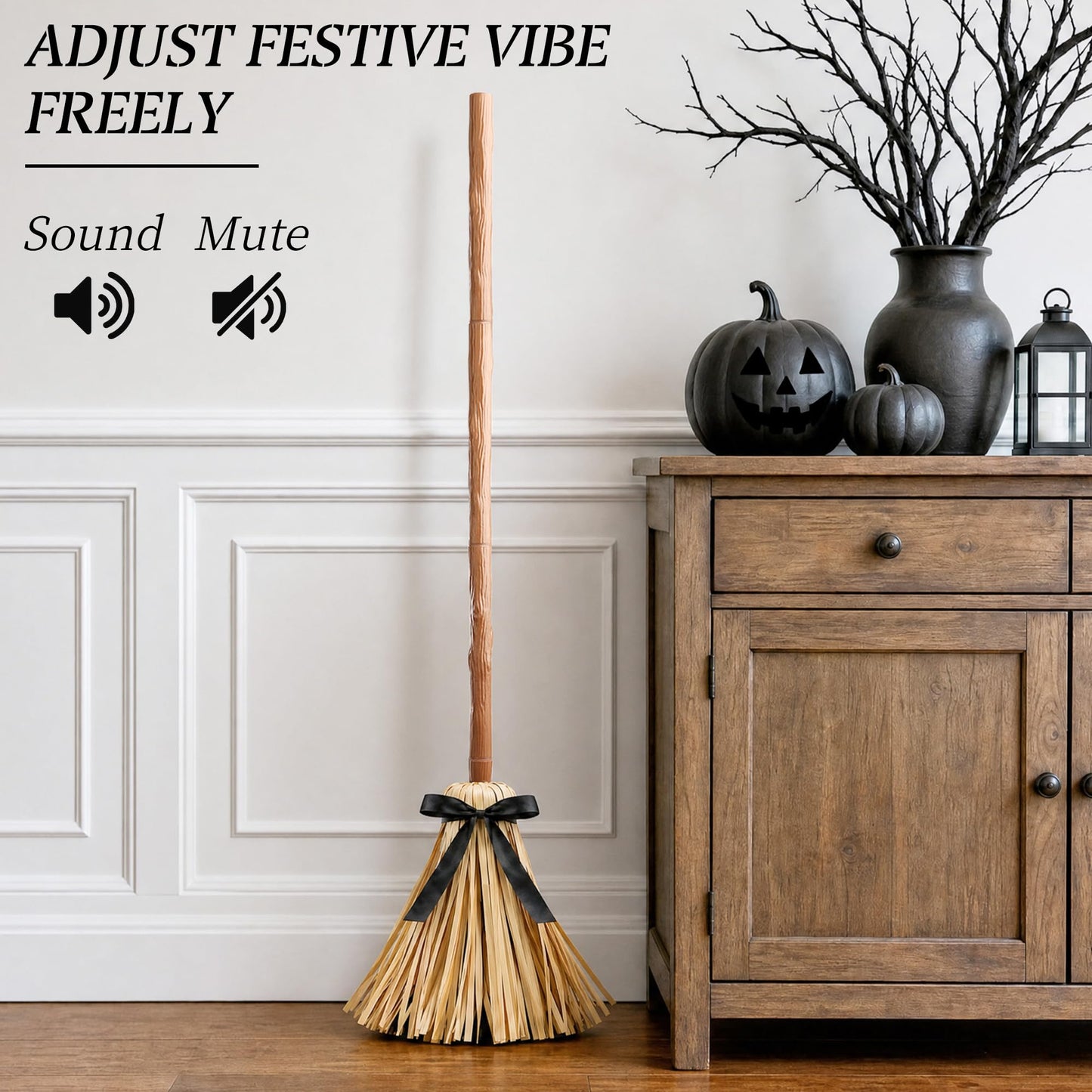 🧹 This Halloween, Make Your Broom ACTUALLY Fly! 🎃 | 49" Animated Floating Witch Broom 👻