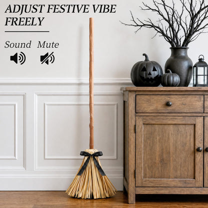 🧹 This Halloween, Make Your Broom ACTUALLY Fly! 🎃 | 49" Animated Floating Witch Broom 👻