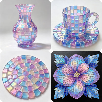 Holographic Acrylic Cubes – Dynamic Rainbow Light & Shadow