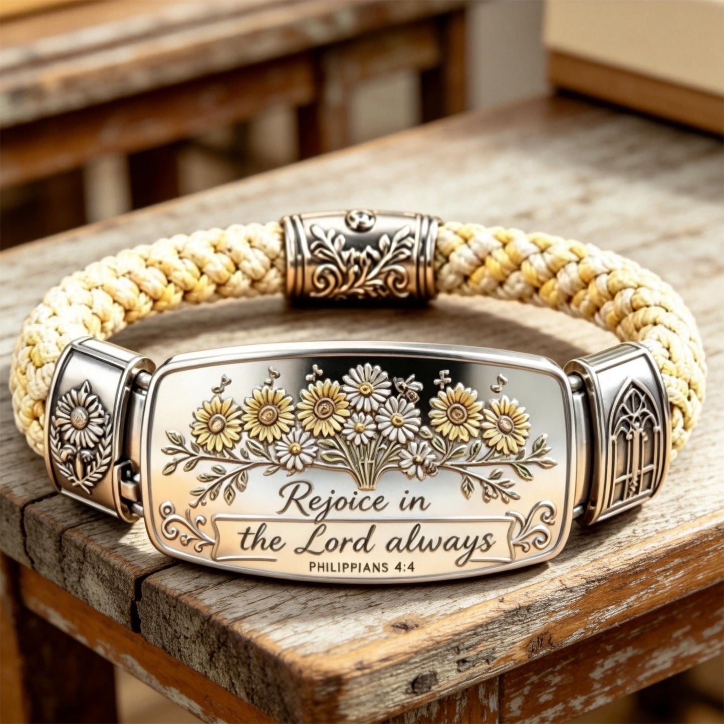 🙏 Faith Over Fear Bracelet, Christian Cross Bracelet with Isaiah 41:10 Message