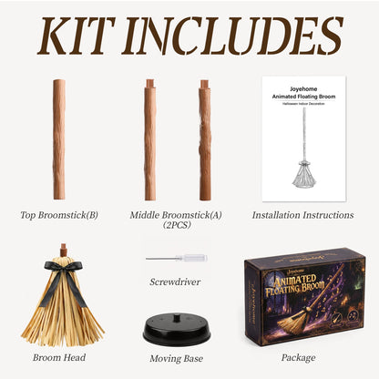 🧹 This Halloween, Make Your Broom ACTUALLY Fly! 🎃 | 49" Animated Floating Witch Broom 👻