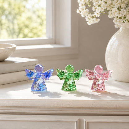 Forget Me Not Dried Flower Angel Keepsake - Timeless Gift for Remembrance, Comfort & Hope