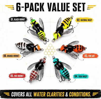 ✨🐝 Bionic Wasp Topwater Lure That Triggers Explosive Strikes