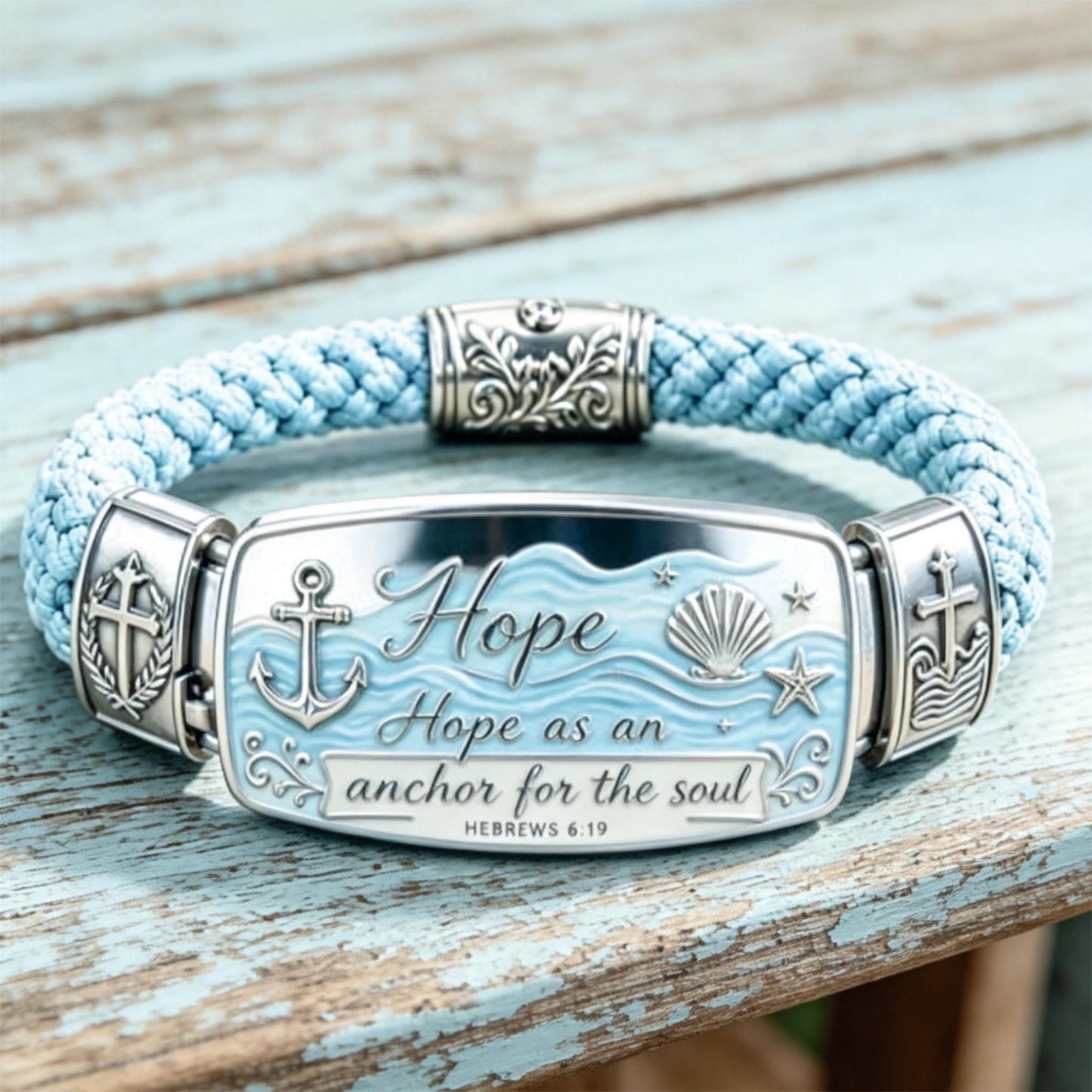 🙏 Faith Over Fear Bracelet, Christian Cross Bracelet with Isaiah 41:10 Message