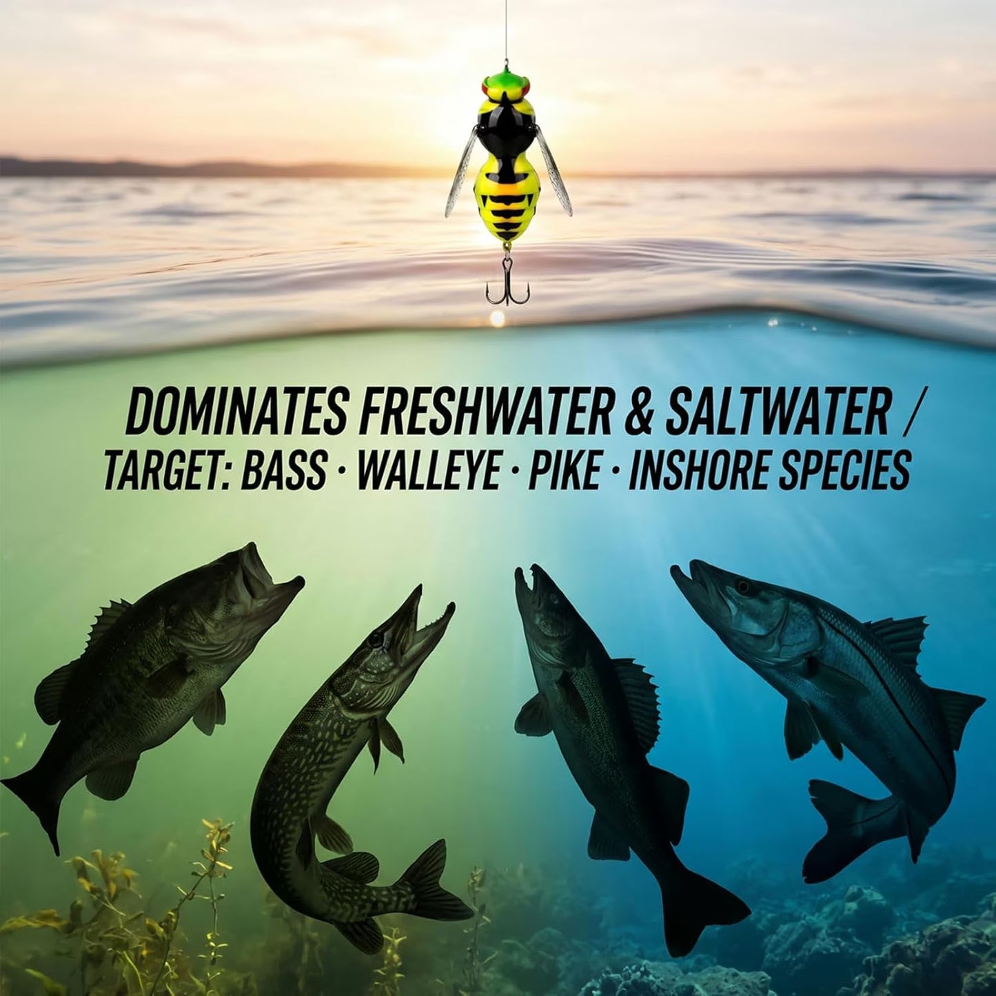 ✨🐝 Bionic Wasp Topwater Lure That Triggers Explosive Strikes