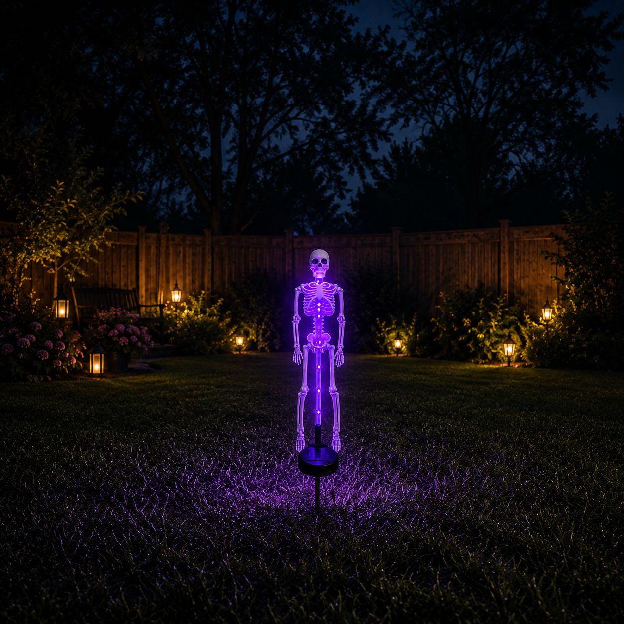 Turn Your Yard Into A Spooky Halloween Scene After Dark 🎃