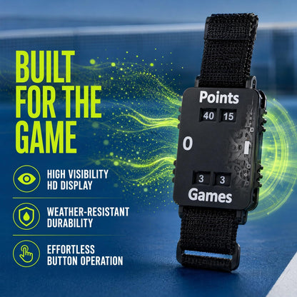 🎾 Wearable Tennis & Pickleball Score Tracker Wristband for Points and Games