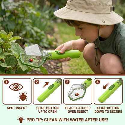 Kids Bug Catcher with 6X Magnifier – Insect Observation Tool for Outdoor Exploration