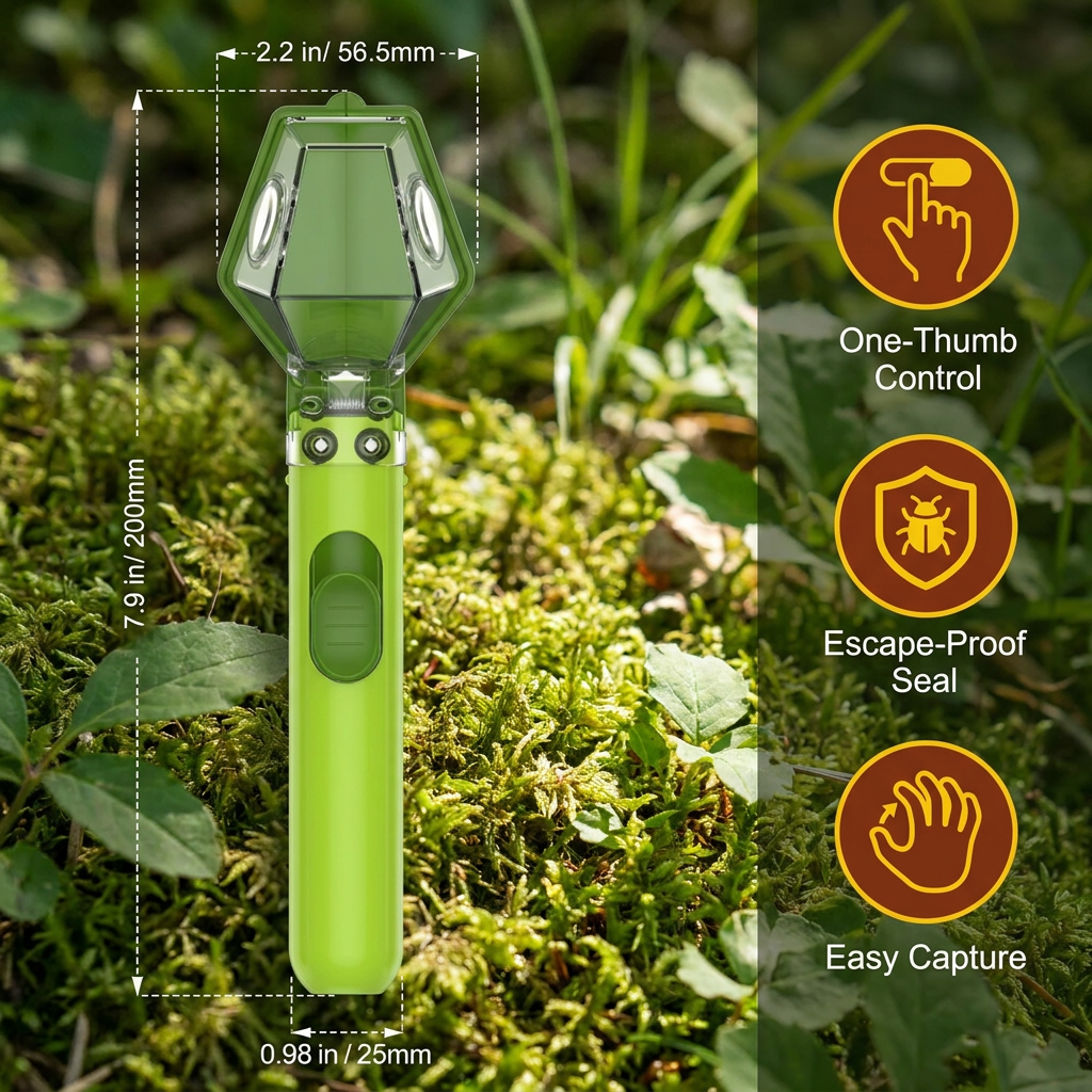 Kids Bug Catcher with 6X Magnifier – Insect Observation Tool for Outdoor Exploration