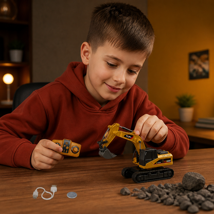 1:64 Scale RC Construction Vehicles – Forklift, Excavator, Dump Truck & Bulldozer