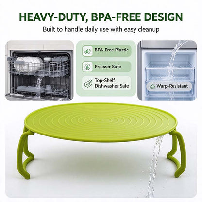 ⏰ Limited-Time Offer – 4-in-1 Multifunctional Microwave Tray (Splash Guard, Carrying Tray, and Stacking Rack) 🍲