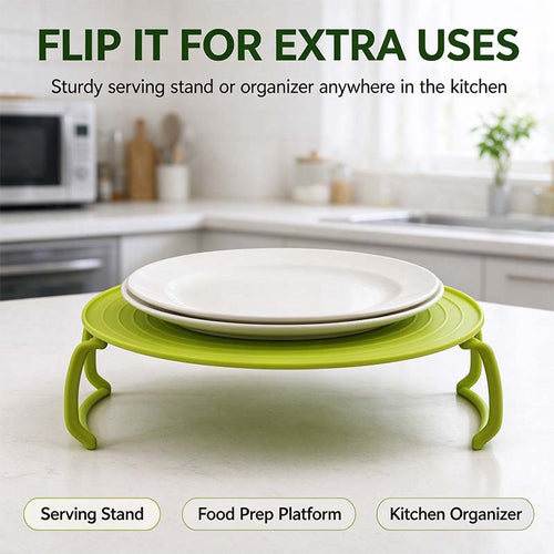 ⏰ Limited-Time Offer – 4-in-1 Multifunctional Microwave Tray (Splash Guard, Carrying Tray, and Stacking Rack) 🍲