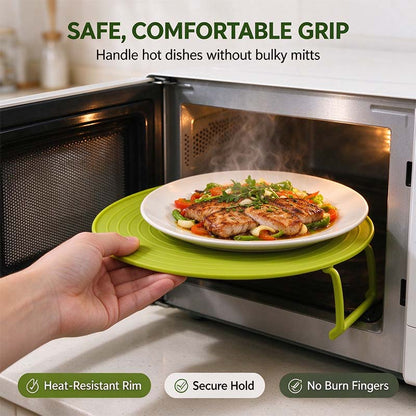 ⏰ Limited-Time Offer – 4-in-1 Multifunctional Microwave Tray (Splash Guard, Carrying Tray, and Stacking Rack) 🍲