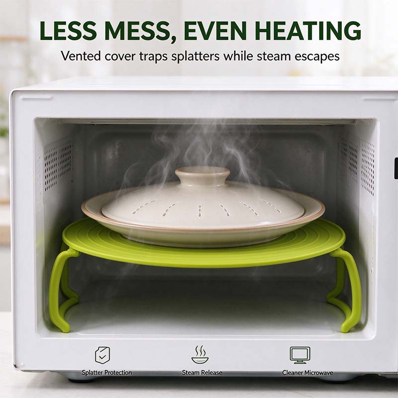 ⏰ Limited-Time Offer – 4-in-1 Multifunctional Microwave Tray (Splash Guard, Carrying Tray, and Stacking Rack) 🍲