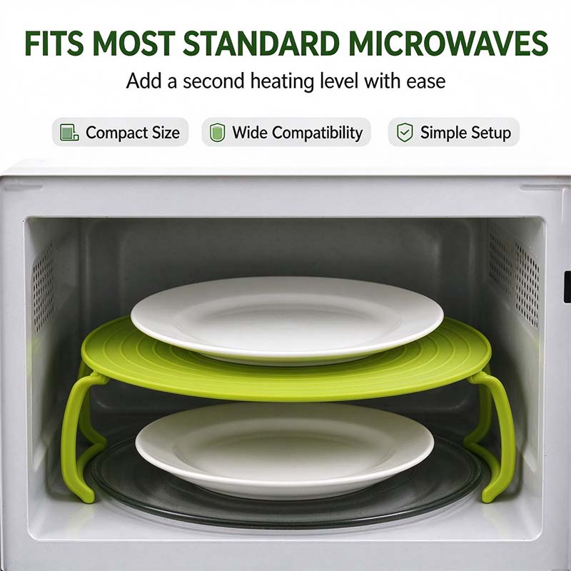 ⏰ Limited-Time Offer – 4-in-1 Multifunctional Microwave Tray (Splash Guard, Carrying Tray, and Stacking Rack) 🍲