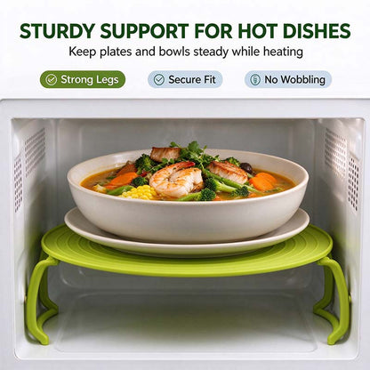 ⏰ Limited-Time Offer – 4-in-1 Multifunctional Microwave Tray (Splash Guard, Carrying Tray, and Stacking Rack) 🍲