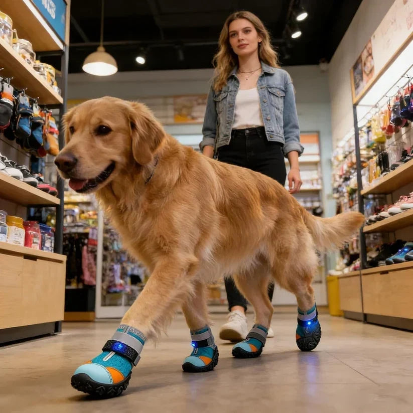 Dog Shoes With Built-in LED Light 🐾（2pcs）