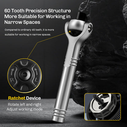 40-in-1 Magnetic Mini Ratchet Screwdriver Set for Tight Spaces 🔧