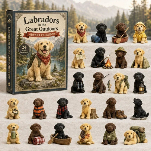 2026 Mountain Forest Backpack Labrador Blind Box - 24-Day Festive Countdown, Acrylic Charms Blind Box - Gift For Dog Lovers