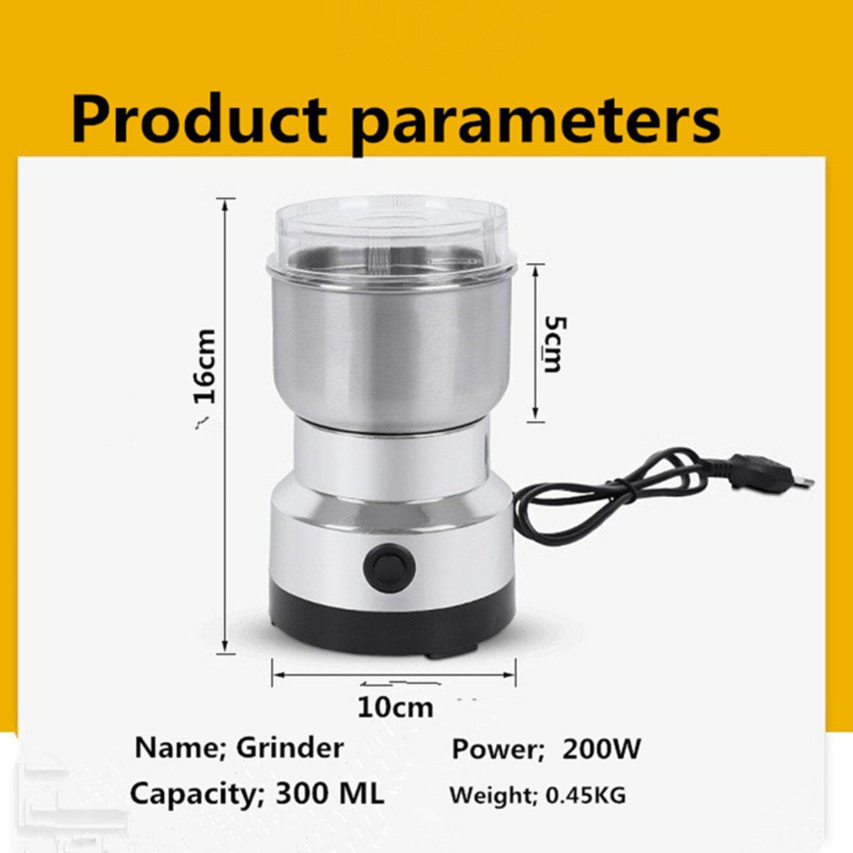 🔥HOT SALE SAVE 50%-💥 High-Speed Stainless Steel Grain Grinder