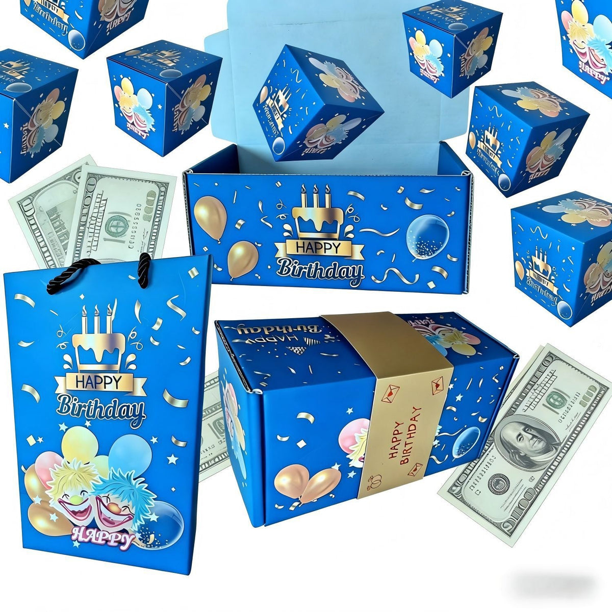 Birthday 20 Bounces Surprise Gift Box with Flying Butterfly Toys