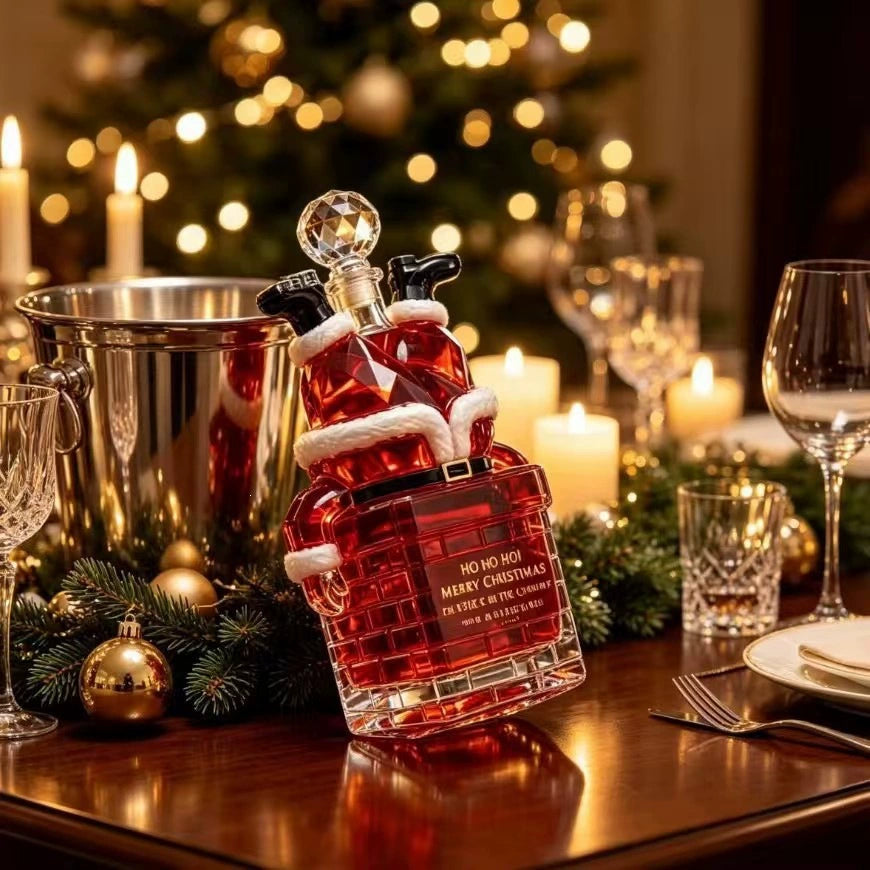 💥 Pre-order: 49% Off – Santa Stuck in the Chimney Whiskey Bottle