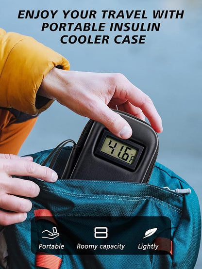 💉 Portable Insulin Cooler Travel Case with Digital Temperature Display