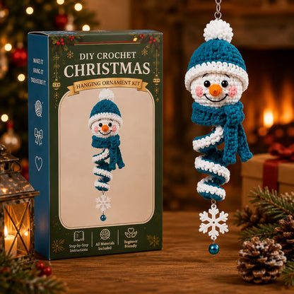 🎅HOT SALE 48% OFF - 🌲🔥Crochet Snowman Spiral Ornament DIY Kit