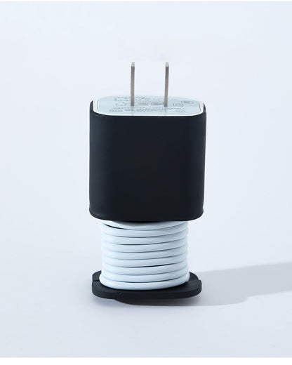 2 in 1 Silicone Charger Protector with Cord Wrap, iPhone Silicone Power Adapter Case🔌