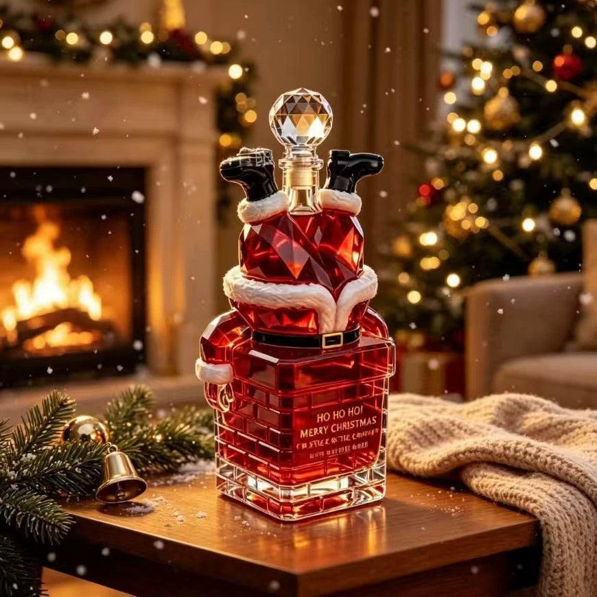 💥 Pre-order: 49% Off – Santa Stuck in the Chimney Whiskey Bottle