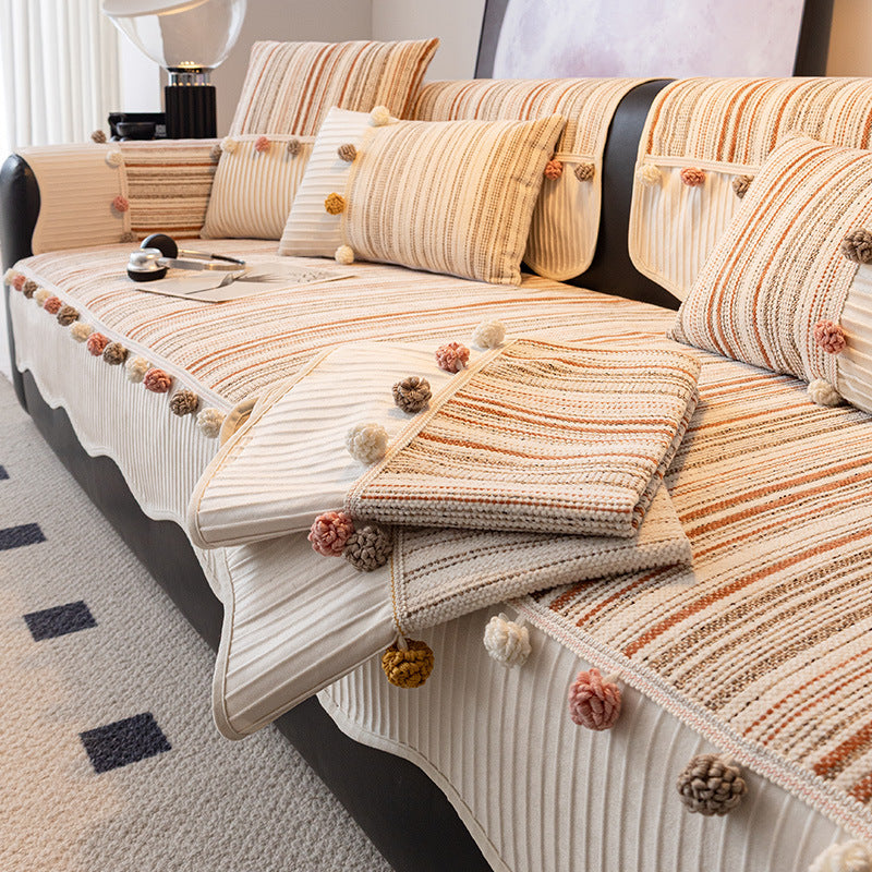 Premium Textured Chenille Sofa Cover