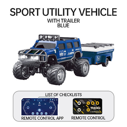 🚙 Mini RC Off-Road Truck – 2.4GHz Remote Control SUV with LED Lights, Spring Suspension & USB Rechargeable Battery 🎁