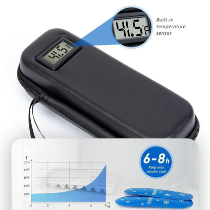 💉 Portable Insulin Cooler Travel Case with Digital Temperature Display
