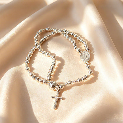 ✨Wear Your Faith Every Day ✝️🙏FaithLine Silver Rosary bracelets📿