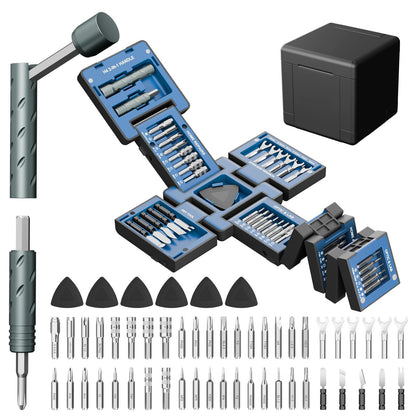 55 In 1 Magnetic Screwdriver Set 360° Handle Special Bits for PC Chassis & Home Appliance Repair