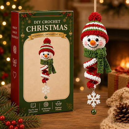 🎅HOT SALE 48% OFF - 🌲🔥Crochet Snowman Spiral Ornament DIY Kit
