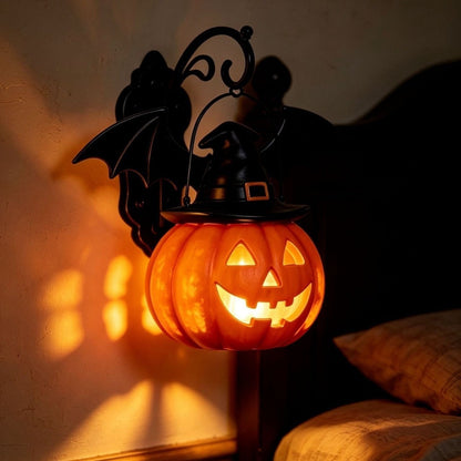 🎃Halloween Early Bird Special Sale 50% OFF🎃 Bat Hat Pumpkin Wall Lamp 🦇