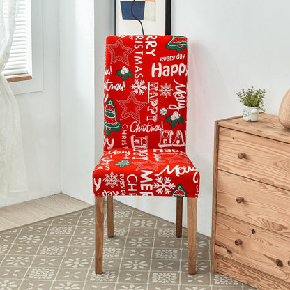 Instant Christmas Cheer: Premium Elastic Holiday Chair Covers