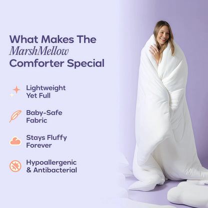 Mellow Sleep |Comforter - Double-Stuffed Ultra-Soft A-Class Fabric Heat-Adaptive Vegan Fill OEKO-TEX Certified Machine Washable