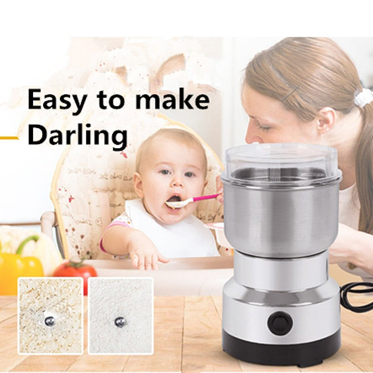 ⏳Last Day 49 OFF✨ High-Speed Stainless Steel Grain Grinder