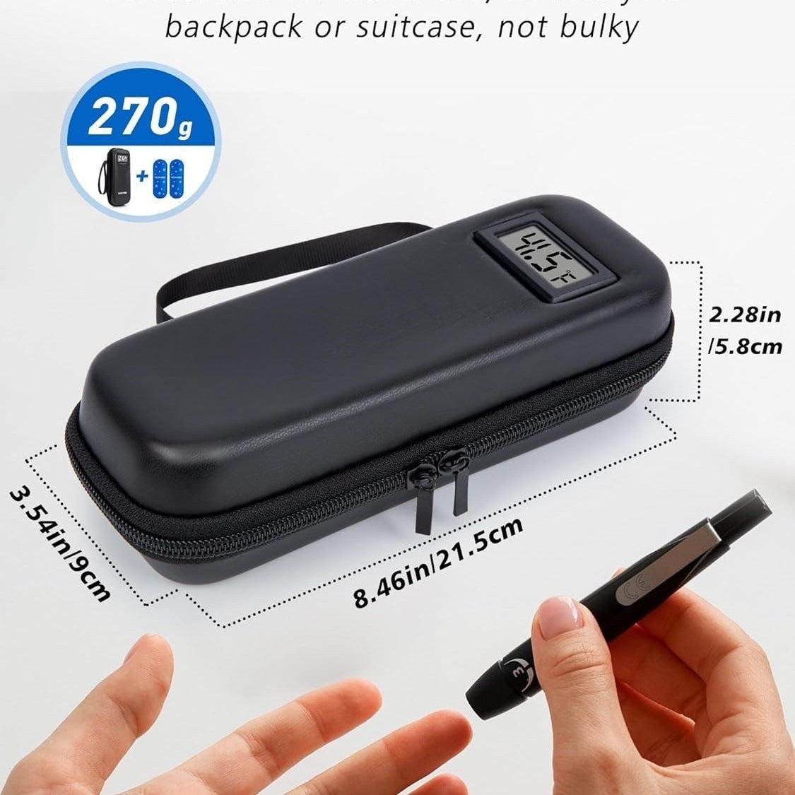 💉 Portable Insulin Cooler Travel Case with Digital Temperature Display