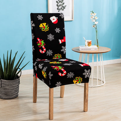 Instant Christmas Cheer: Premium Elastic Holiday Chair Covers
