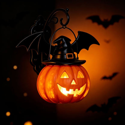 🎃Halloween Early Bird Special Sale 50% OFF🎃 Bat Hat Pumpkin Wall Lamp 🦇